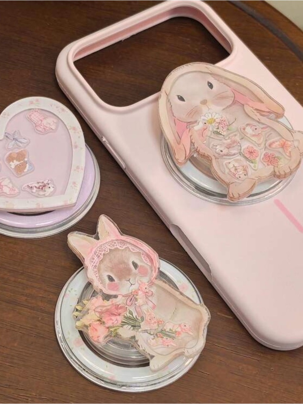 🐰Lop Ears Rabbit Quicksand Style Rotatable Popsocket🐰 - Picture 6 of 9